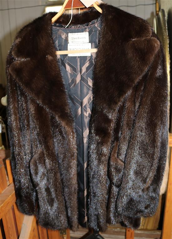 Dark brown mink jacket